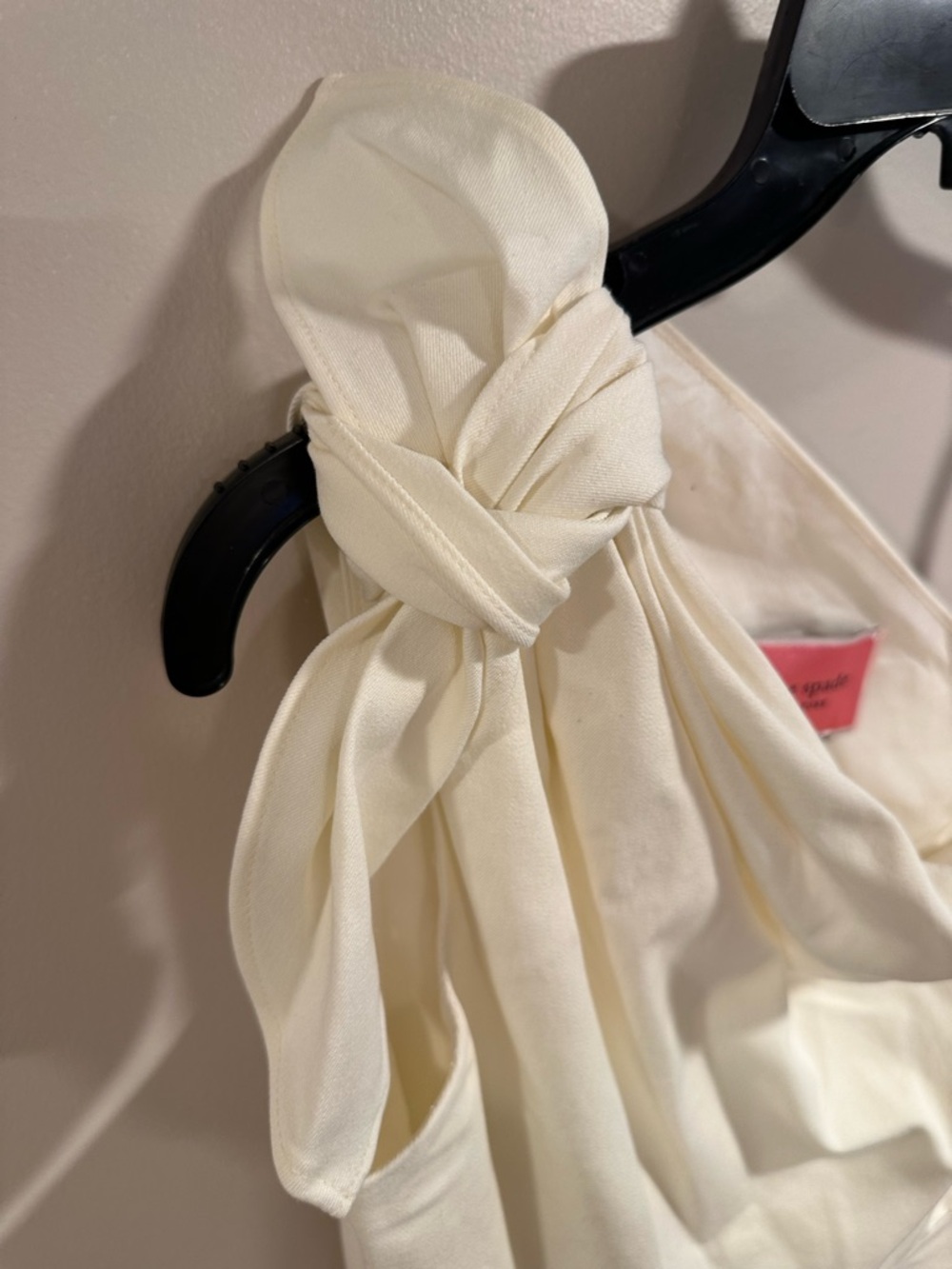 Kate Spade Twill One-Shoulder Midi Dress Ivory/Cream/Off White Sabrina Dress - Picture 6 of 16